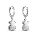 Pendientes Sweet Dolls de aro de oso plata (Inspiración Tous) 01.webp