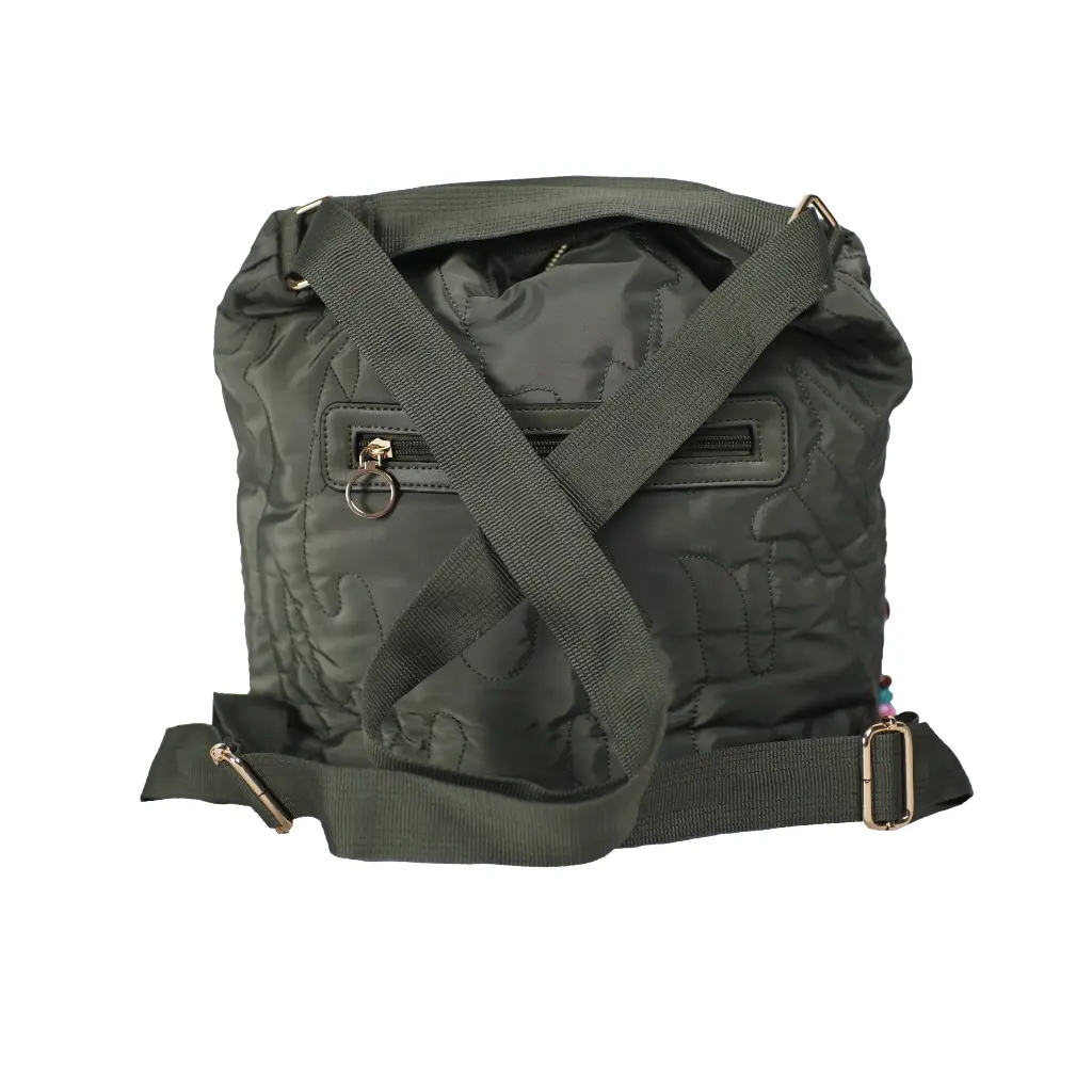 Bolsa mochila acolchada (Inspiración Bimba y Lola) Color verde militar 04.webp