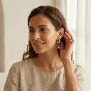 Pendientes de aro bicolor con doble oso Bold Bear (Inspiración Tous) 05.webp