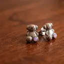 Pendientes de botón Bold Bear osito 3D (Inspiración Tous) 05.webp
