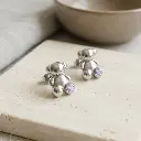 Pendientes de botón Bold Bear osito 3D (Inspiración Tous) 02.webp