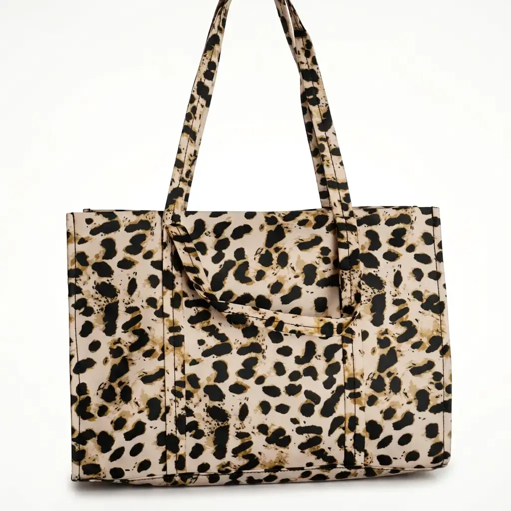 Bolso estampado de leopardo logo amarillo (Inspiración Bimba y Lola) 03.webp