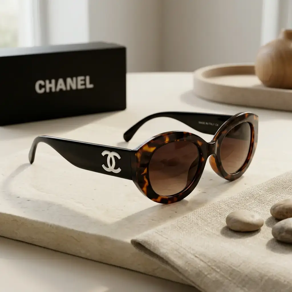 Gafas de sol ovaladas Carey (Inspiración Chanel) 02.webp
