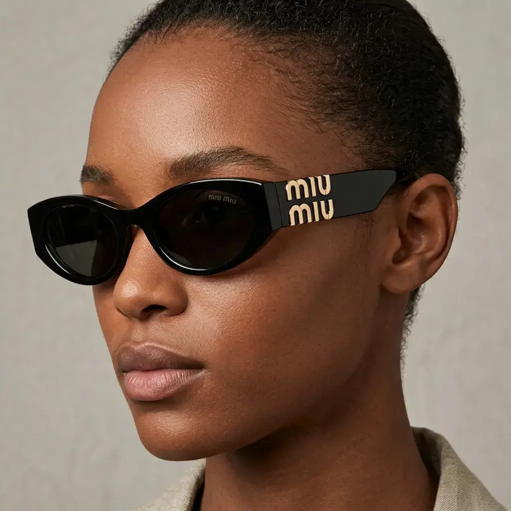 Gafas de sol ovaladas logotipo dorado relieve (Inspiración Miu Miu) 06.webp