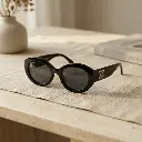Gafas de sol ovaladas logotipo metalico Doble C (Inspiración Chanel) 07.webp