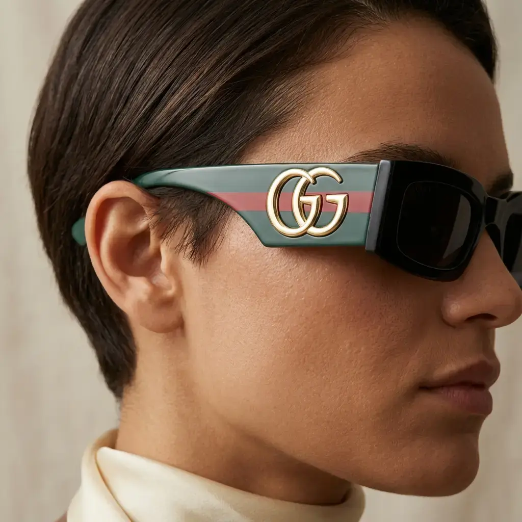 Gafas de sol rectangulares Double G (Inspiración Gucci) 02.webp