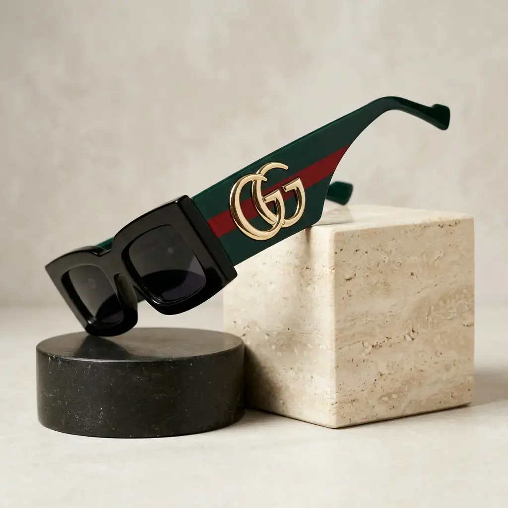 Gafas de sol rectangulares Double G (Inspiración Gucci) 01.webp