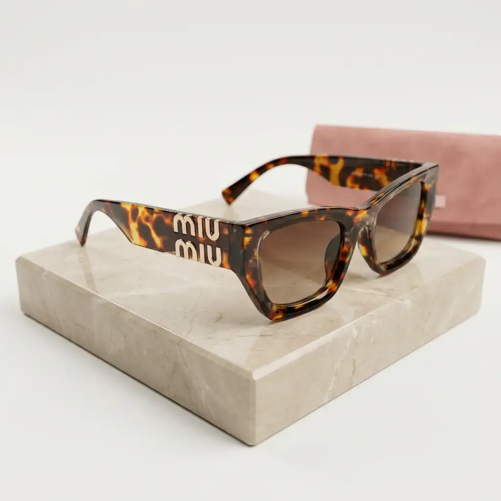 Gafas de sol  rectangular Glimpse Carey (Inspiración Miu Miu) 04.webp