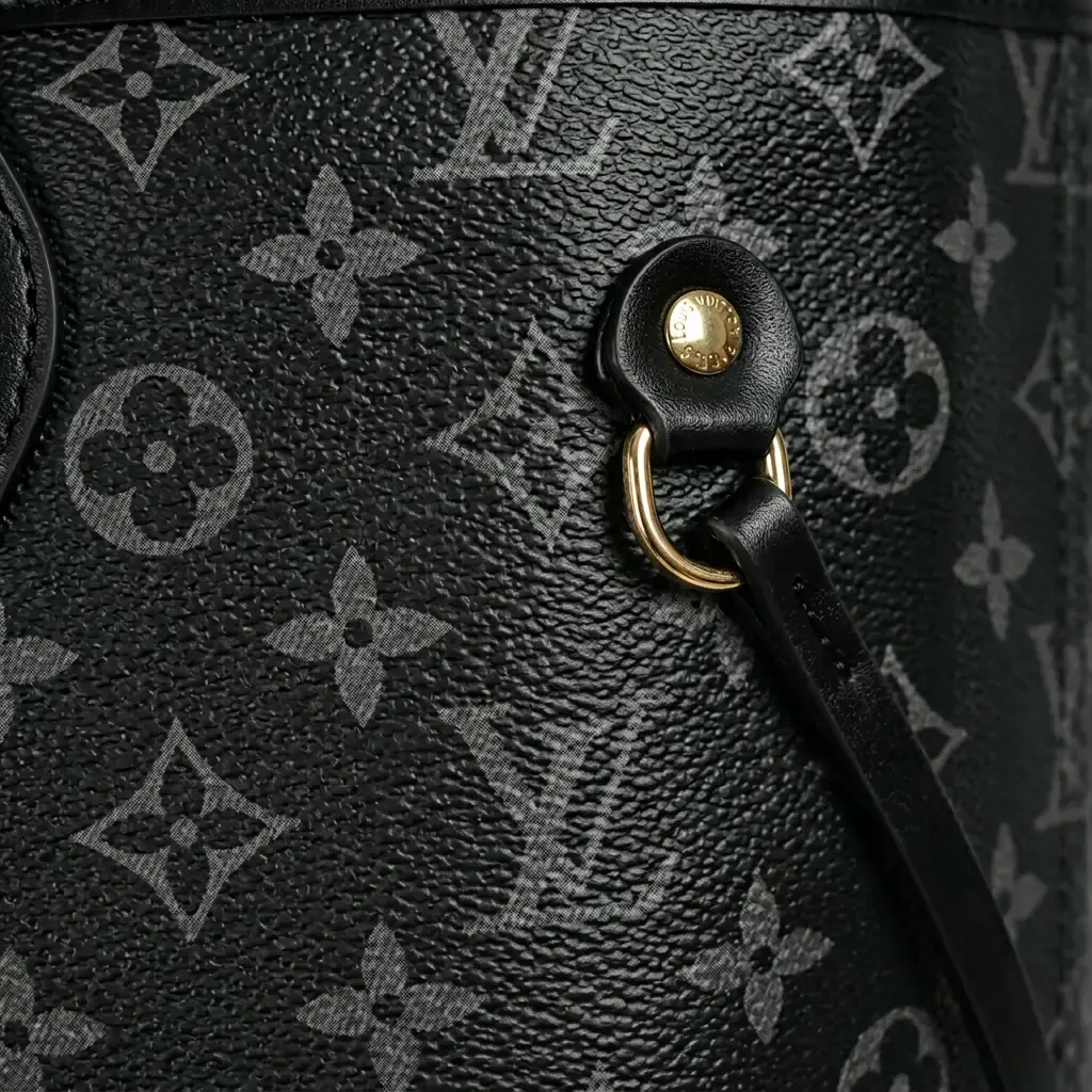 Bolso tote Neverfull con neceser Negro (Inspiración Louis Vuitton) 02.webp