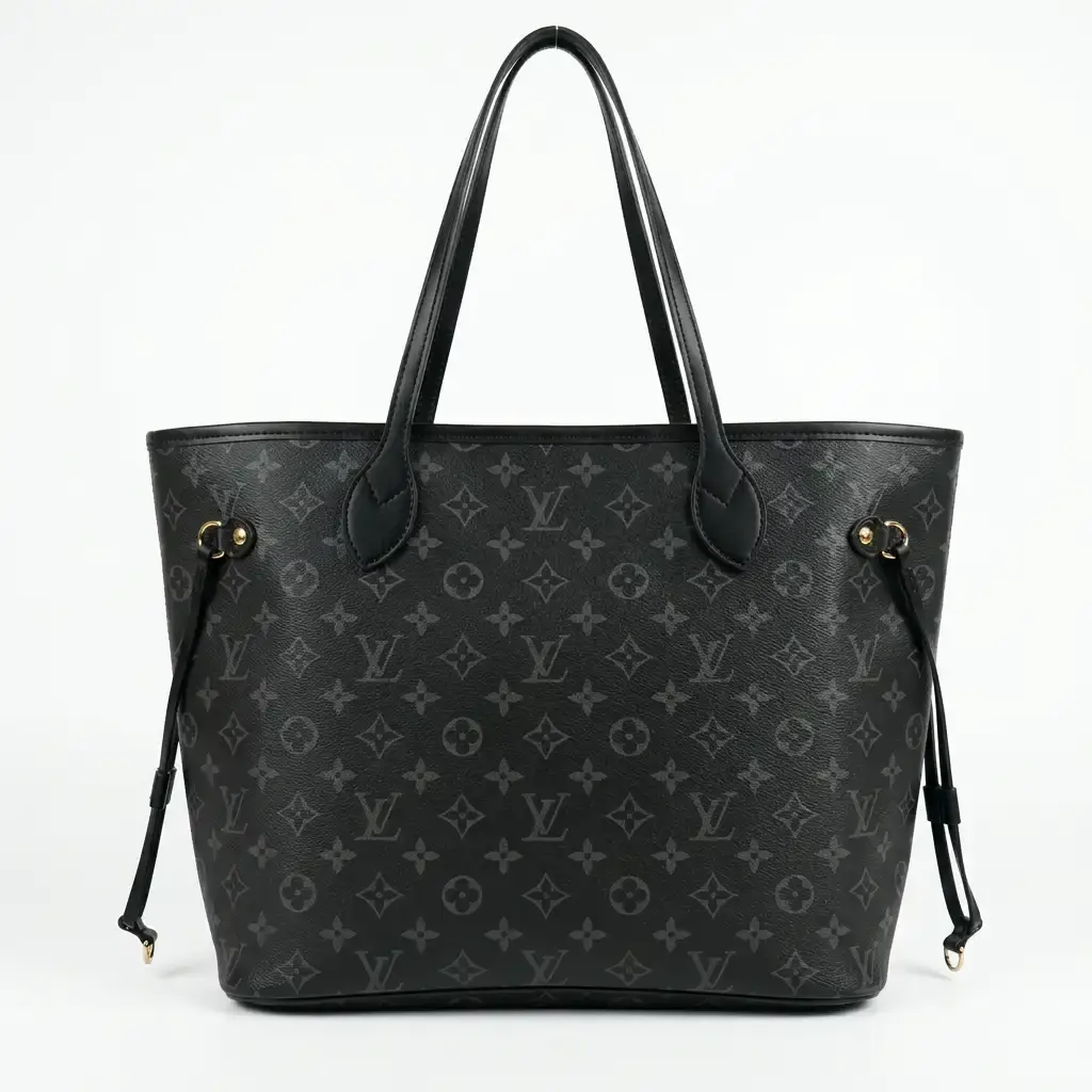 Bolso tote Neverfull con neceser Negro (Inspiración Louis Vuitton) 04.webp