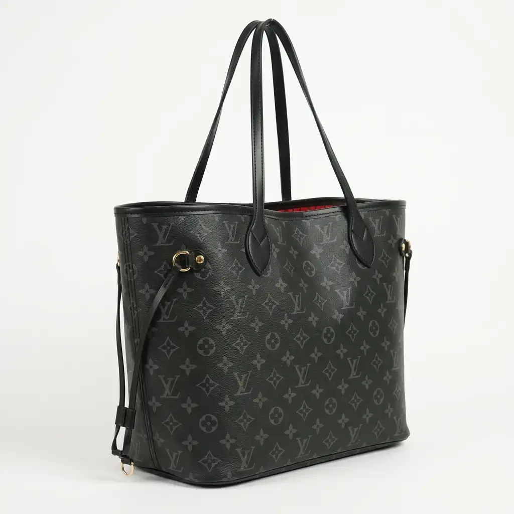 Bolso tote Neverfull con neceser Negro (Inspiración Louis Vuitton) 05.webp