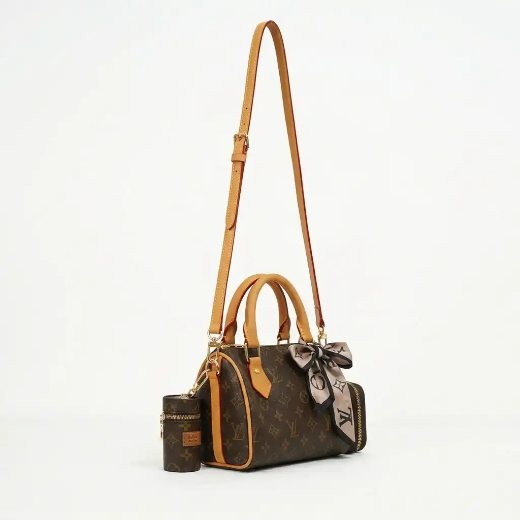 Bolso de hombro con cartera estampado Monogram (Inspiración Louis Vuitton) 04.webp