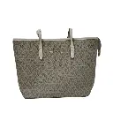 Bolso tote Quinn - Inspiración Michael Kors - grande con logotipo - Color Gris.webp