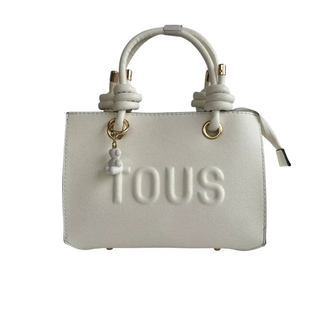 Bolso bandolera - Inspiración Tous Tipo Llavero - Color Blanco.webp