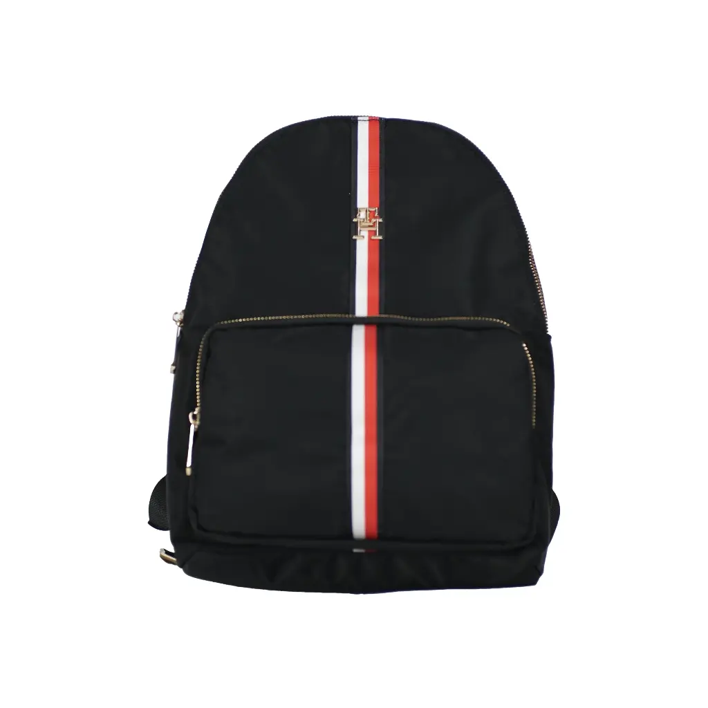 Mochila Poppy Backpack Corp (Inspiración Tommy Hilfiger) Color Negro 03.webp