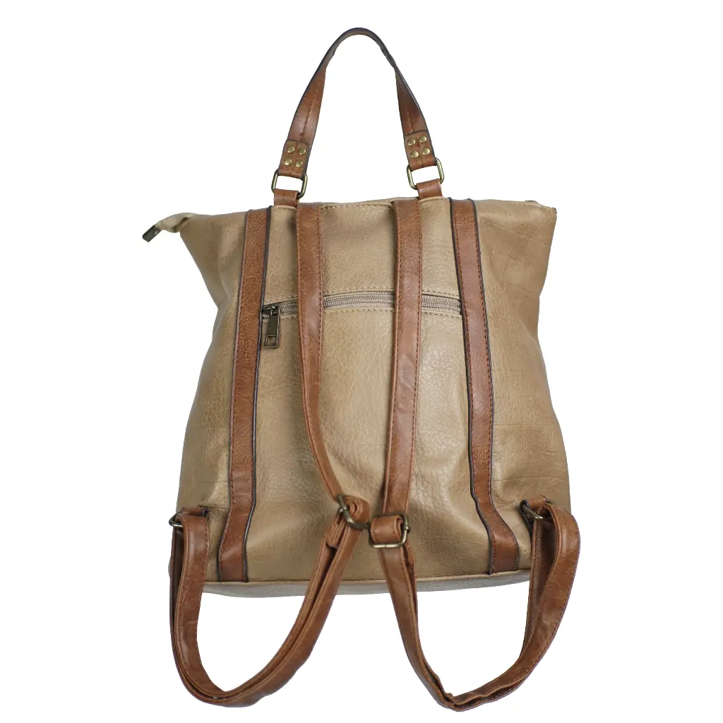 Mochila piel lineas (Inspiración Porfuis) Color marron 02.webp