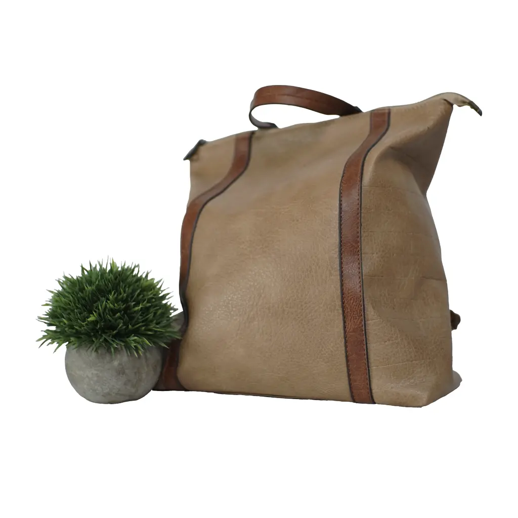 Mochila piel lineas (Inspiración Porfuis) Color marron 05.webp