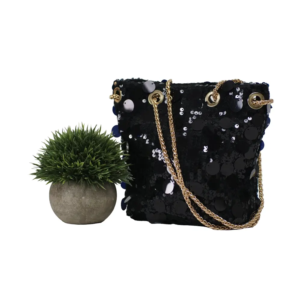 Bolso bandolera lentejuelas color negro 04.webp