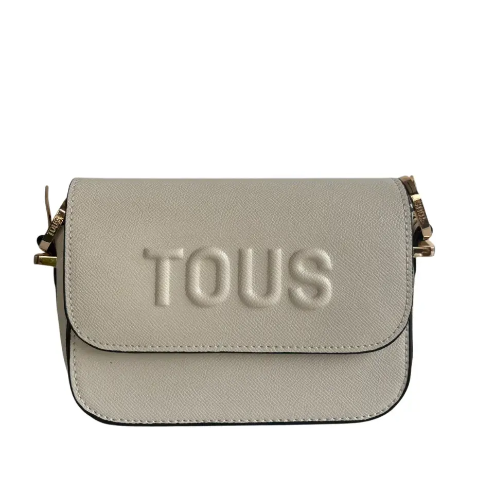 Bolso Tous bandolera - Inspiración Tous - Tipo Media Solapa - Color Beige.webp