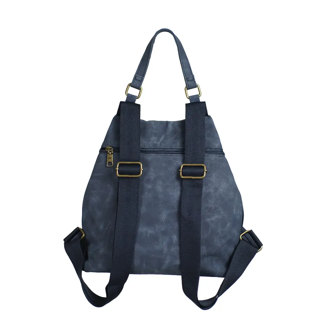 Mochila antirobo KC Color marron y azul 02.webp