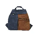 Mochila antirobo KC Color marron y azul 03.webp