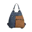 Mochila antirobo KC Color marron y azul 01.webp