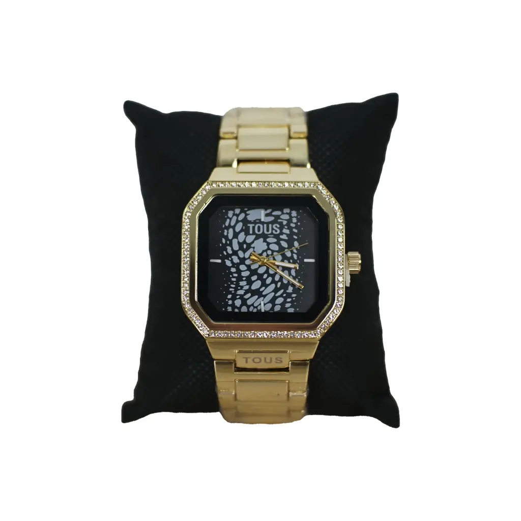 Reloj Analogico Cuadrado Icon Caos Dots(Inspiración Tous) Dorado 02.webp