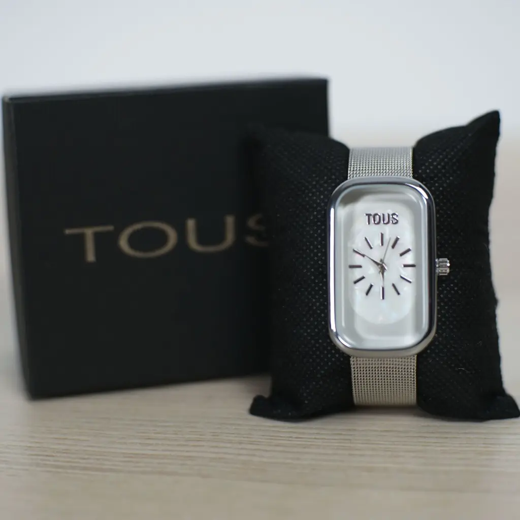 Reloj Analogico Rectangular (Inspiración Tous) Plata 01.webp