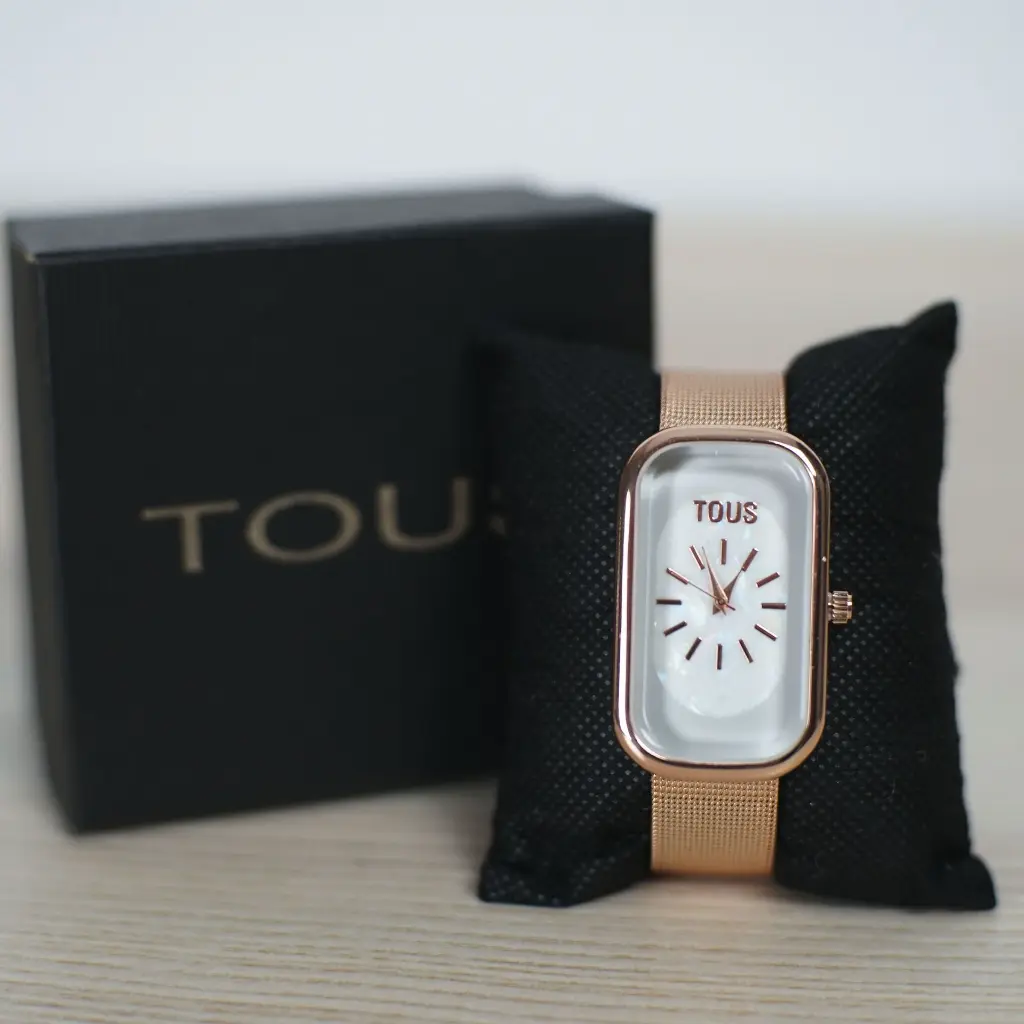 Reloj Analogico Rectangular (Inspiración Tous) Rosa 01.webp