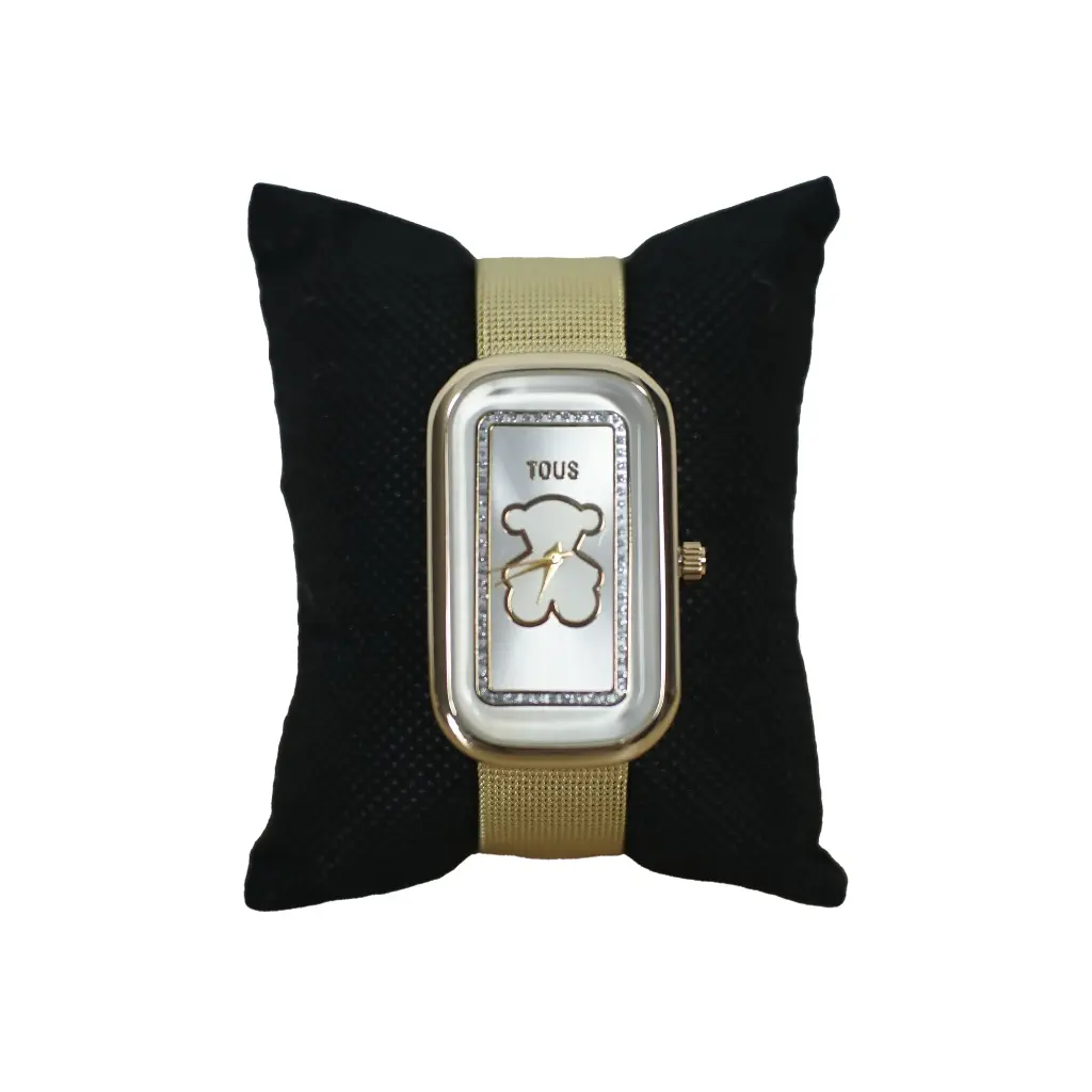 Reloj Analogico Rectangular Estilo Osito (inspiración Tous) Icon Dorado 02.webp