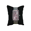 Reloj Analogico Rectangular Estilo Osito (inspiración Tous) Icon Plata y Rosa 02.webp