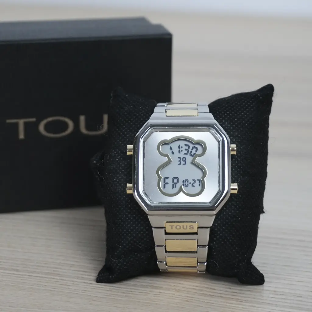 Reloj Digital mujer D-Bear Interno (Inspiración Tous) - Plata y Dorado 02.webp