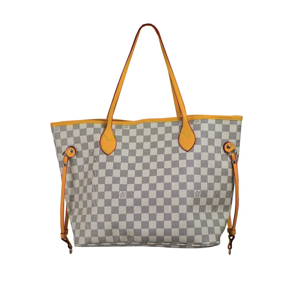Bolso Louis Vo Shop cuadros - (Inspiración Louis Vuitton) Color beige-marron 01.webp