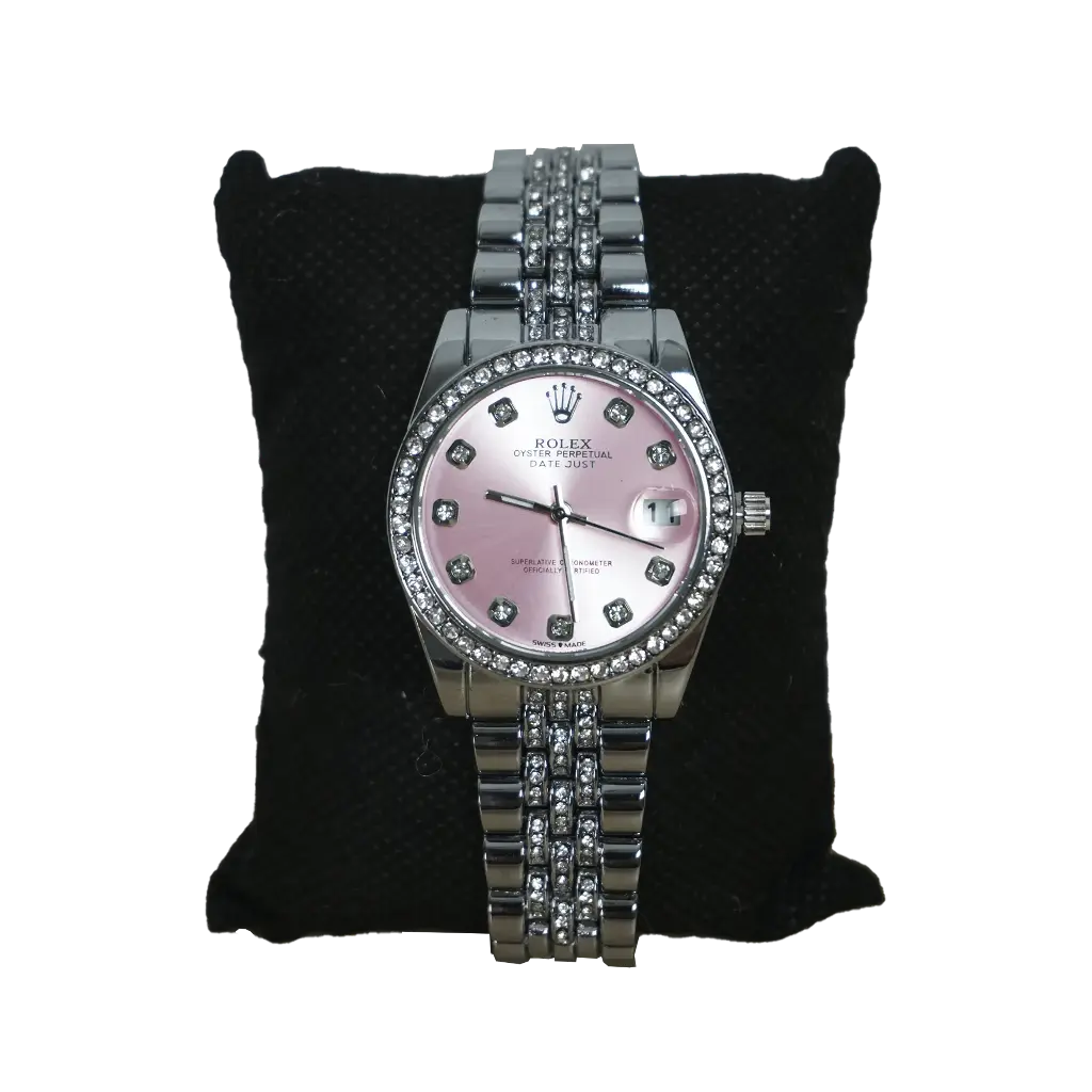 Reloj Analogico Silver Mujer (Inspiración Rolex) Datejust - Rosa Palo - 01.webp