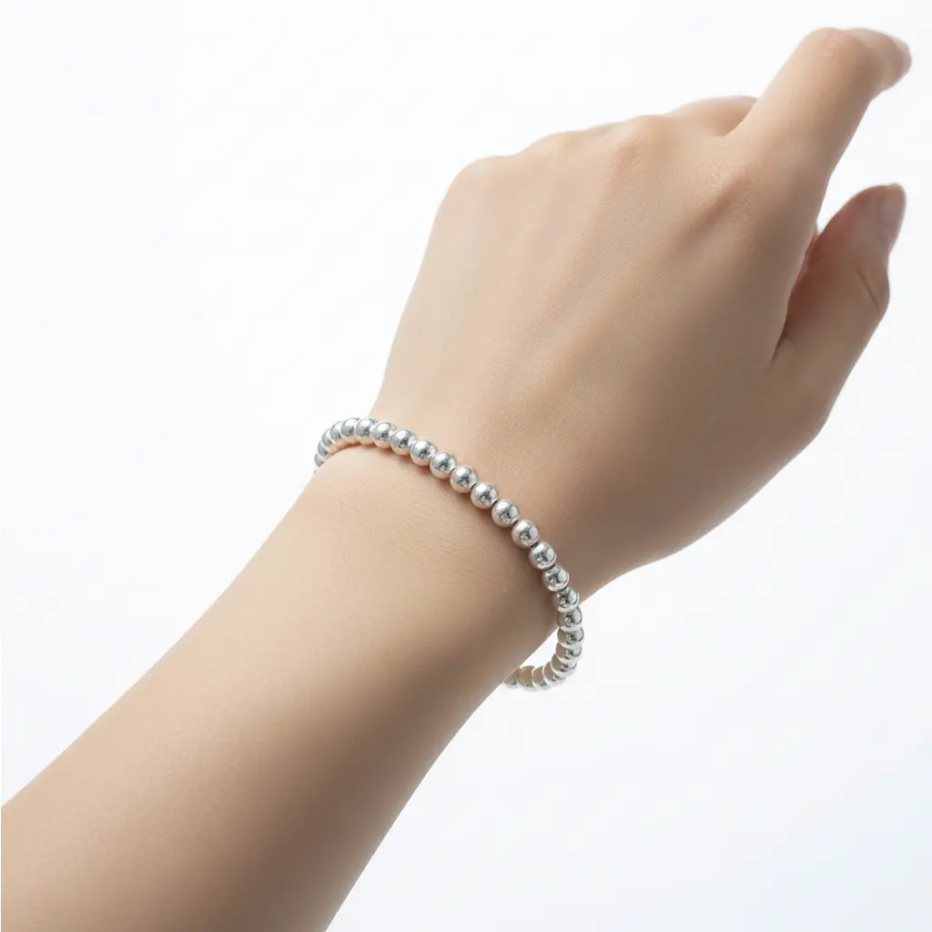 Pulsera De Bolas de Plata 02.webp