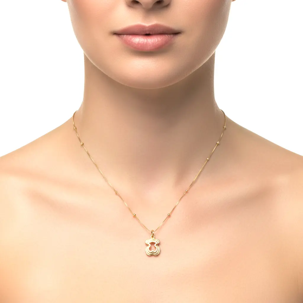 Collar Oso Triple Dorado y Plata Tous 03.webp