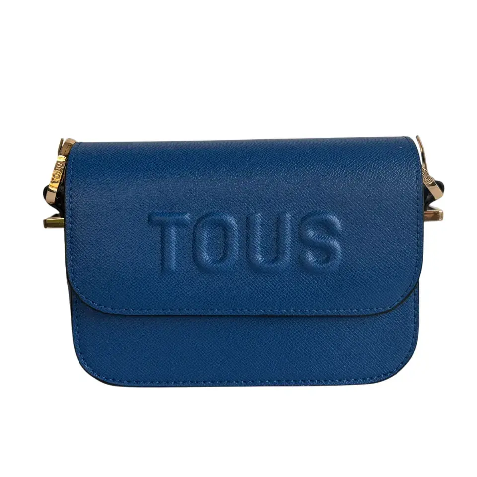 Bolso Tous bandolera - Inspiración Tous - Tipo Media Solapa - Color Azul.webp