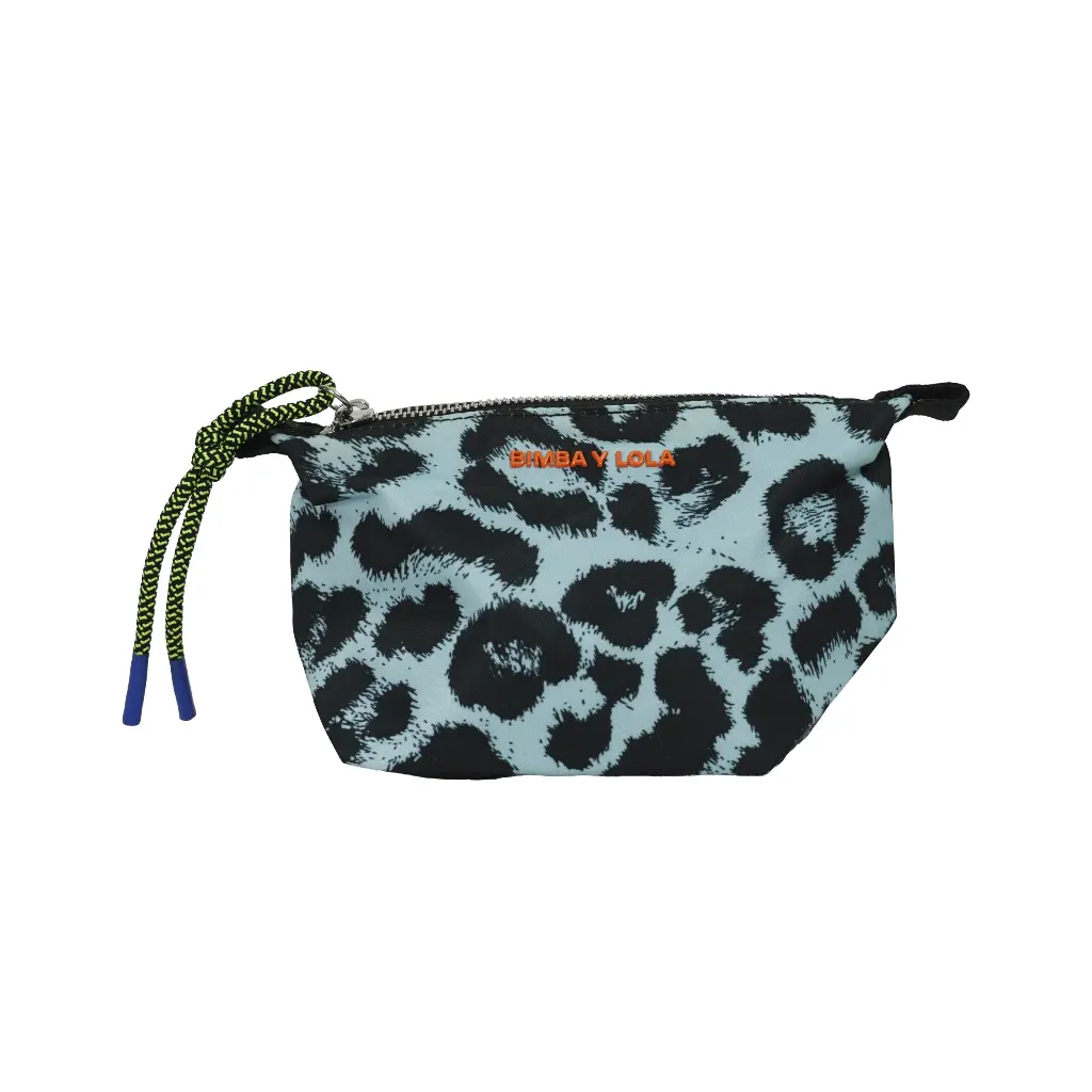 Neceser Nylon Print Leopard (Inspiración Bimba y Lola) Color azul 01.webp