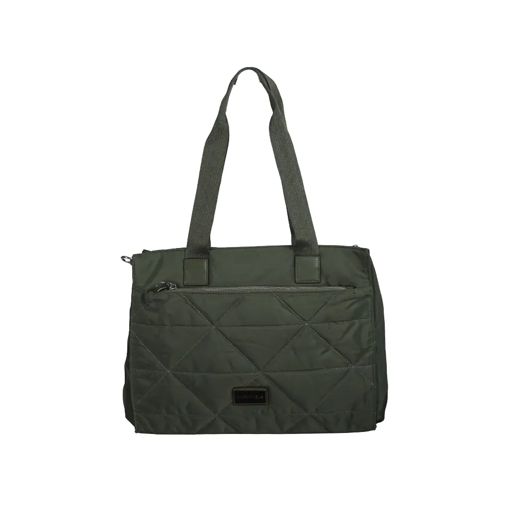 Bolso Shopper Acolchado Bordado (Inspiración Bimba y Lola) Color Verde 04.webp