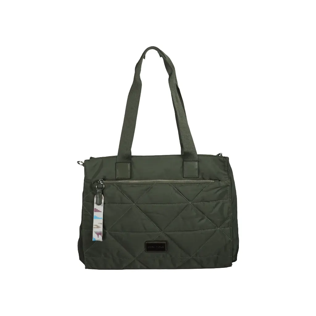 Bolso Shopper Acolchado Bordado (Inspiración Bimba y Lola) Color Verde 03.webp