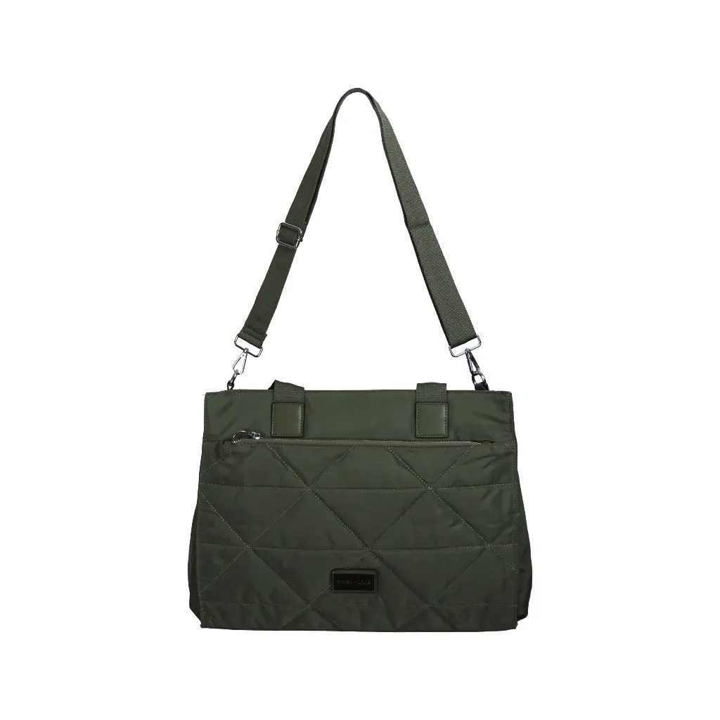 Bolso Shopper Acolchado Bordado (Inspiración Bimba y Lola) Color Verde 02.webp