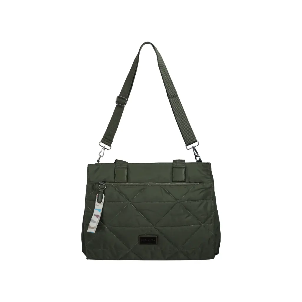 Bolso Shopper Acolchado Bordado (Inspiración Bimba y Lola) Color Verde 01.webp