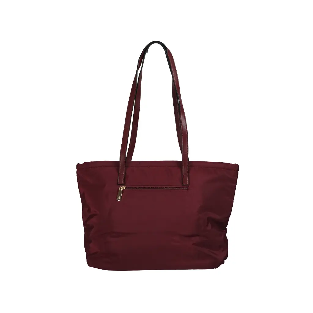 Bolso Shopper pliegues doble asa Color Granate 02.webp
