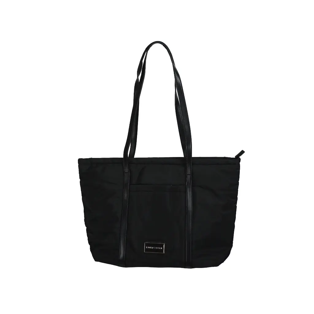Bolso Shopper pliegues doble asa Color Negro 01.webp