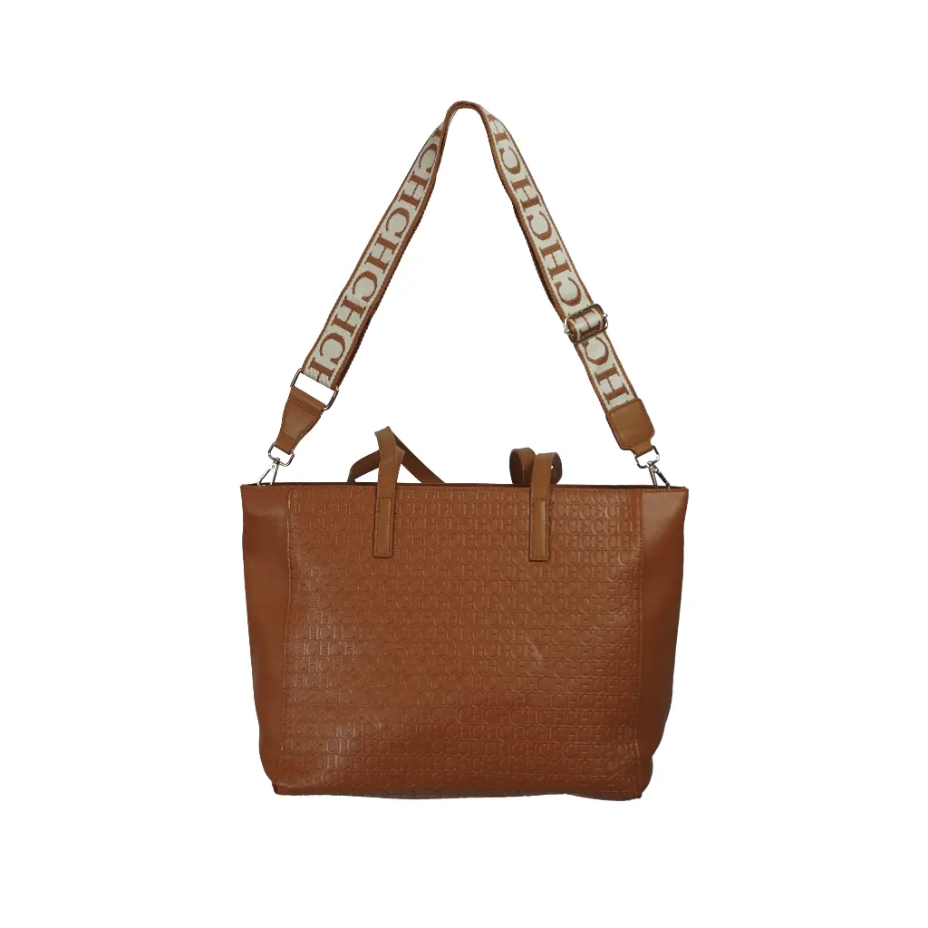 Bolso de hombro Tote (Ispiración Carolina Herrera) Color marron 03.webp