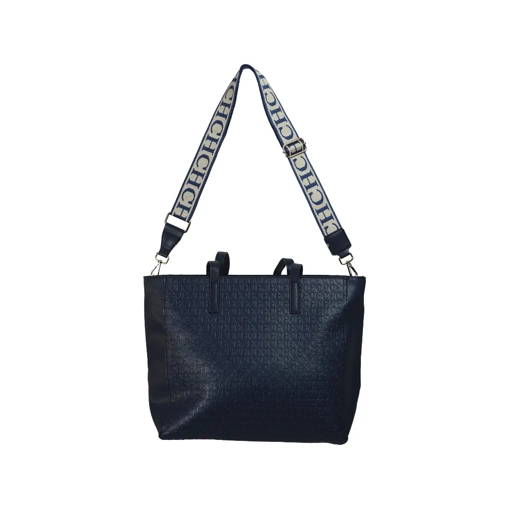 Bolso de hombro Tote (Ispiración Carolina Herrera) Color Azul 02.webp