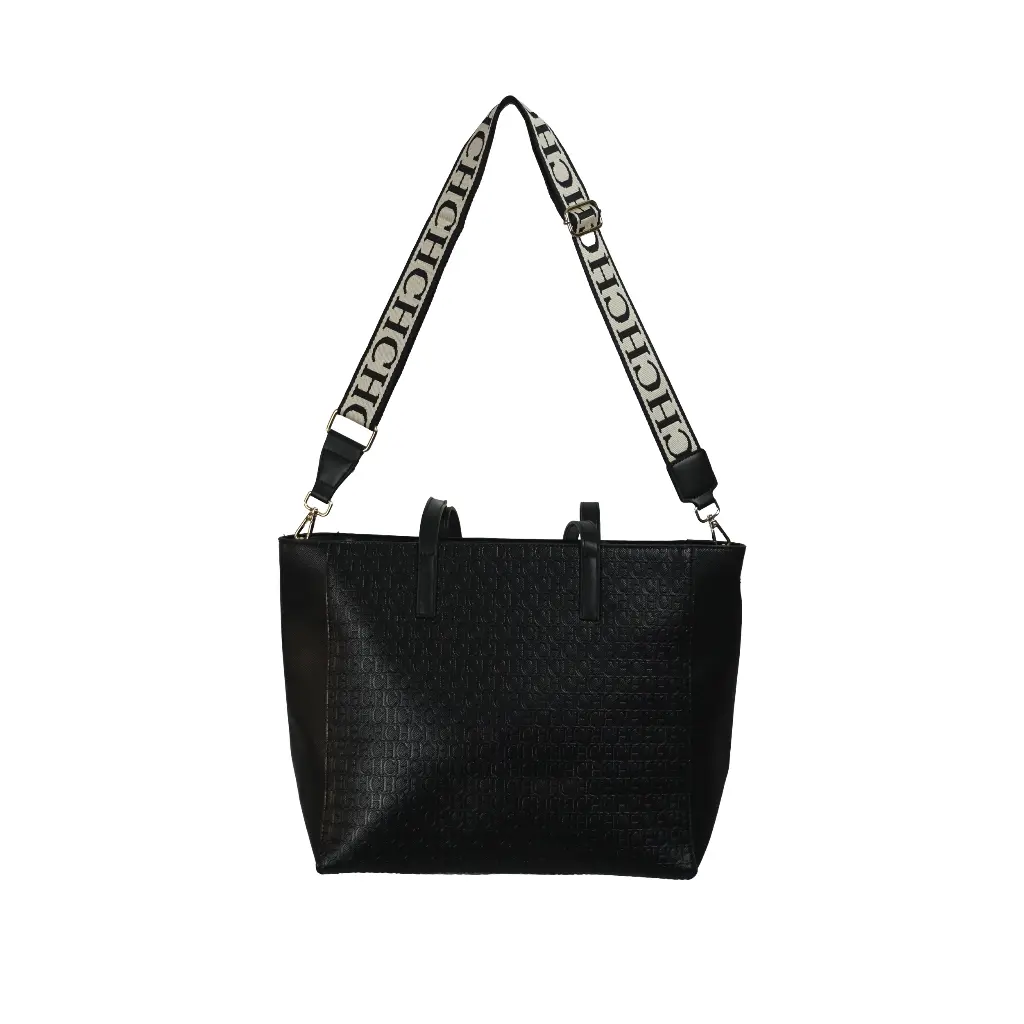 Bolso de hombro Tote (Ispiración Carolina Herrera) Color Negro 02.webp