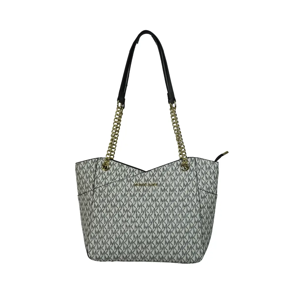 Bolso de hombro Jet Set grande (Inspiración Michael Kors) Color Blanco Monograma 01.webp