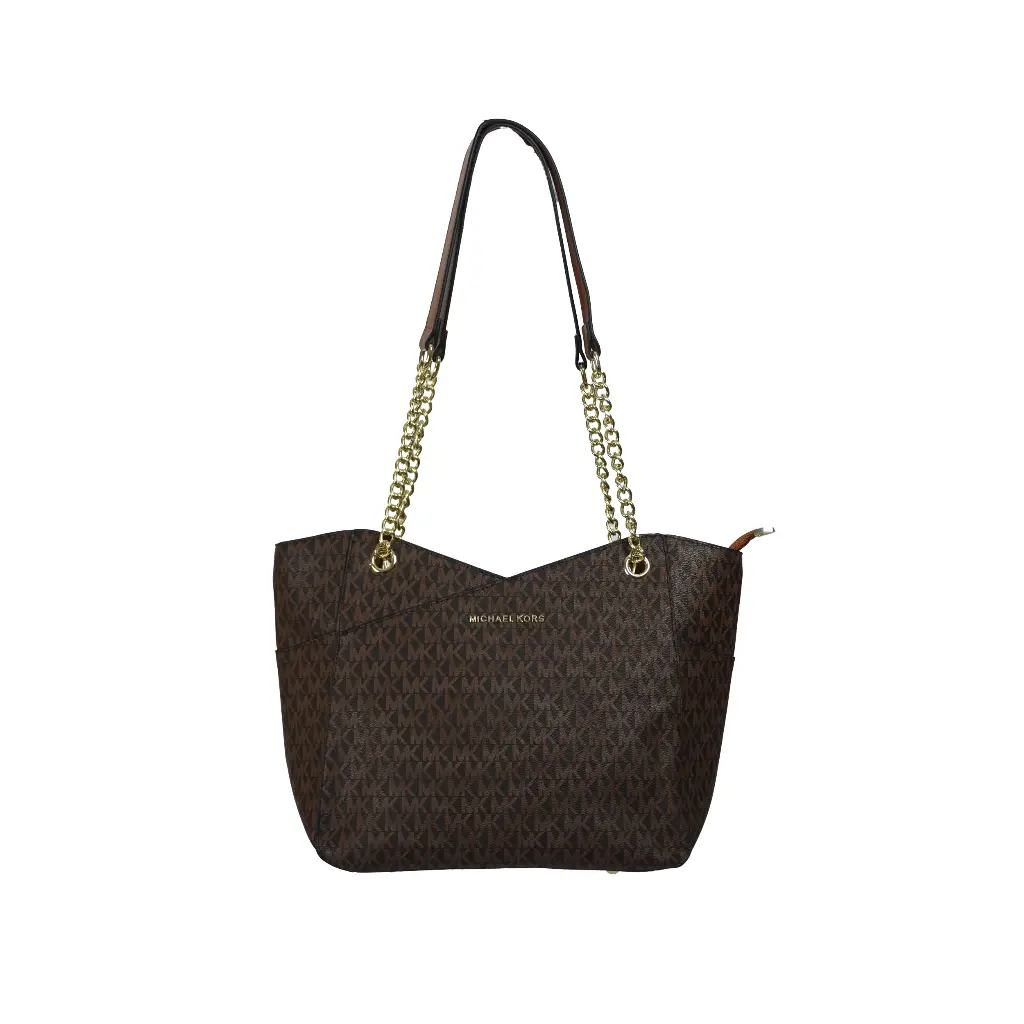 Bolso de hombro Jet Set grande (Inspiración Michael Kors) Color Marrón Monograma 01.webp