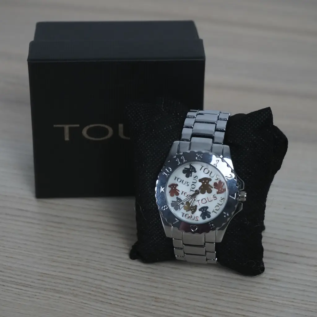 Reloj Analogico plateado con Osos (Inspiración Tous) Icon - 02.webp